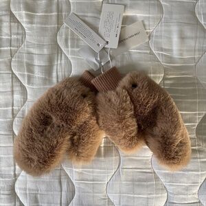 Central Park West Daphne Faux Fur Mittens